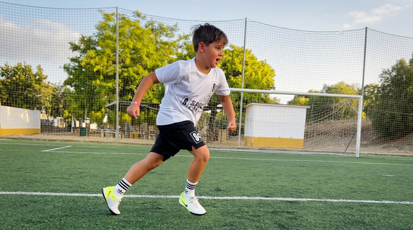 Jugador Special One Academy entrenando